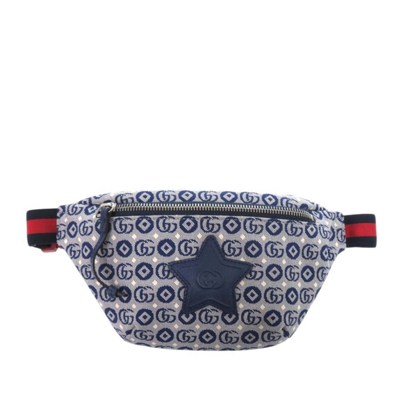 Gucci Handbags - Pre-Loved Gucci Kids GG Canvas Stars Web Belt Bag